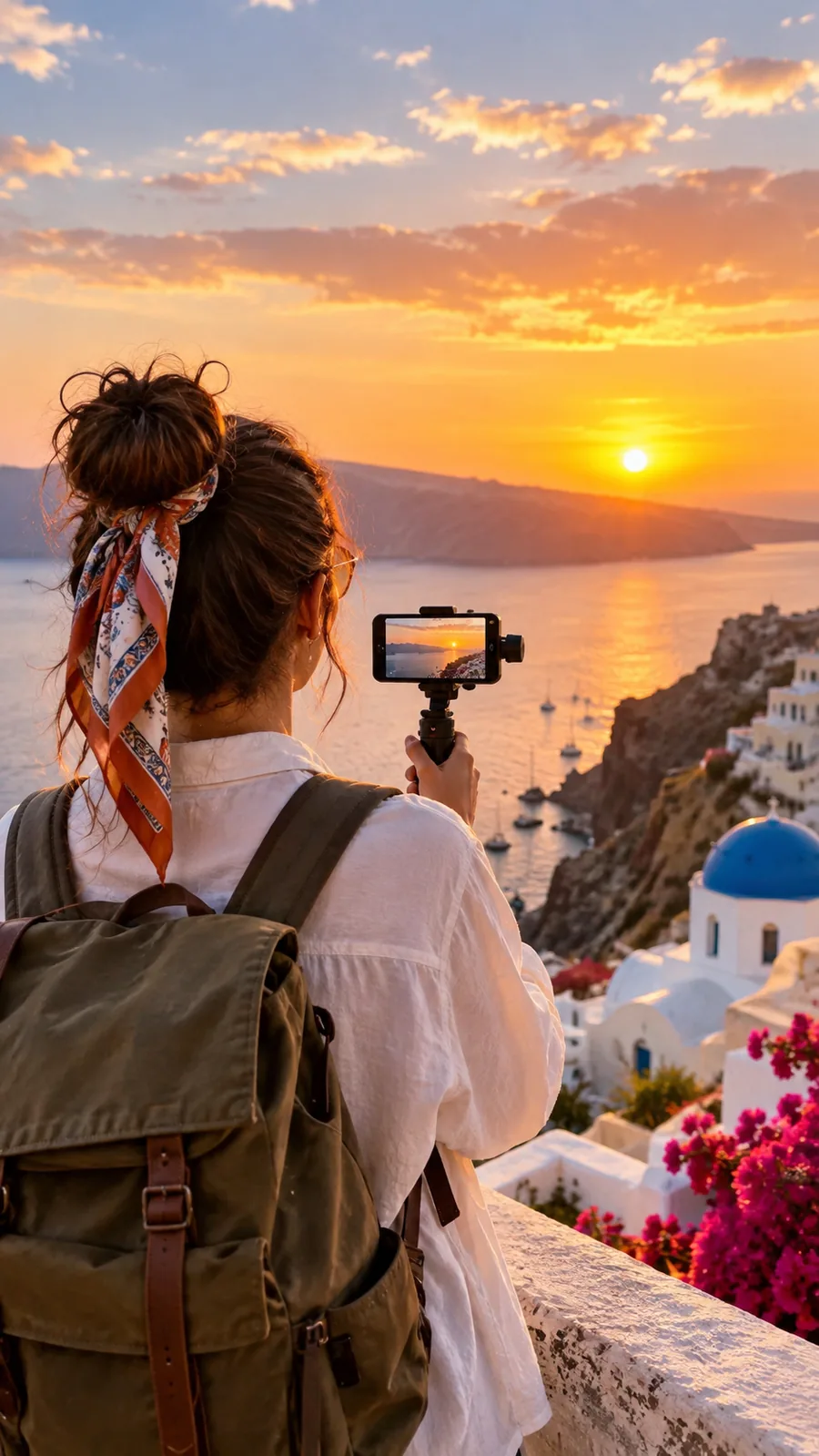 A bright travel scene ready to become a vertical social clip